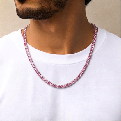 Pink Topaz 5mm Tennis Chain