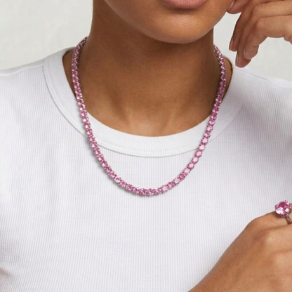 Pink Topaz 5mm Tennis Chain