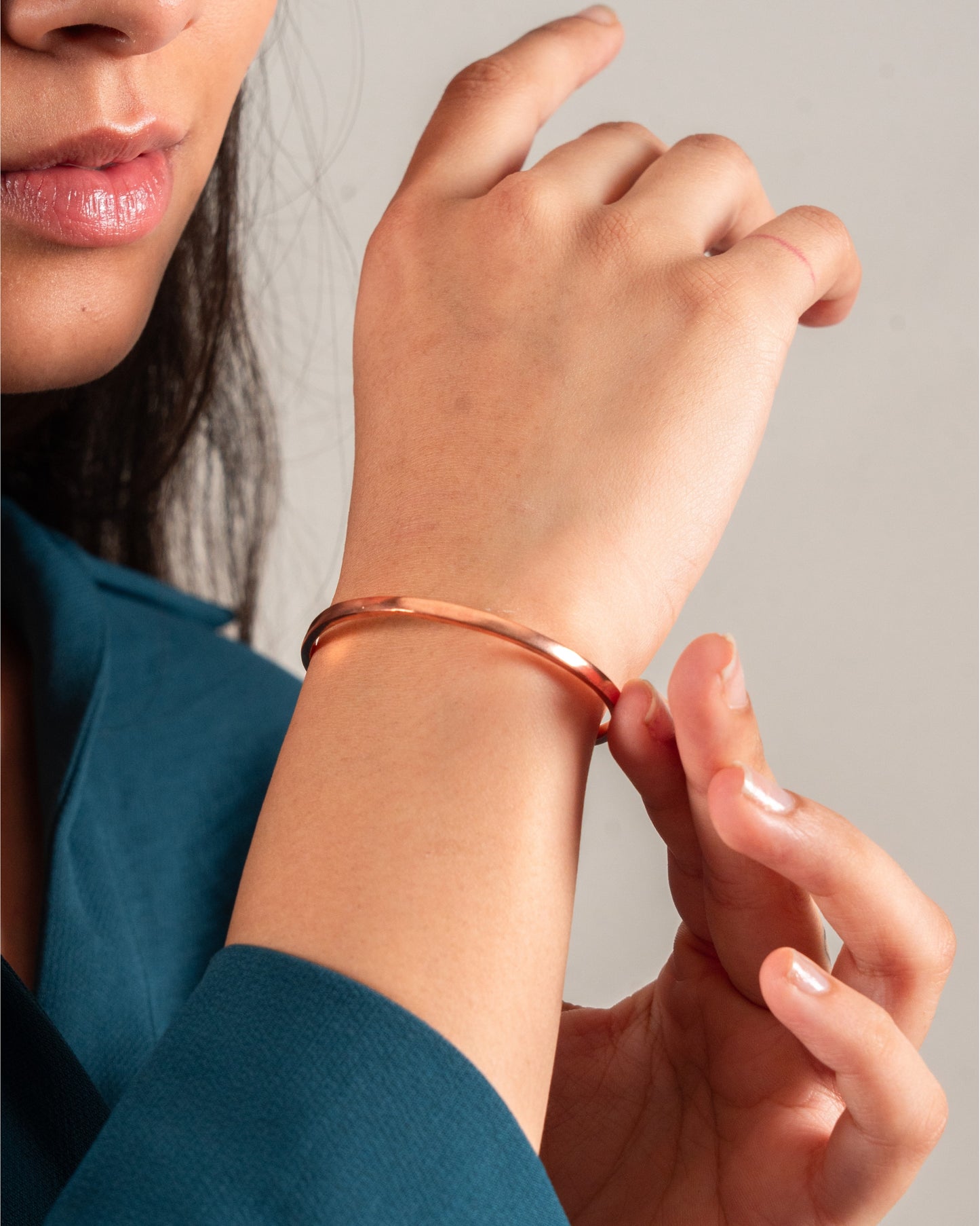 3mm Cuff Bracelet Rose Gold