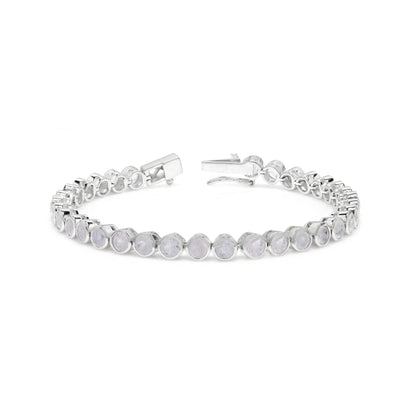 Moon Stone Bezel Set Tennis Bracelet