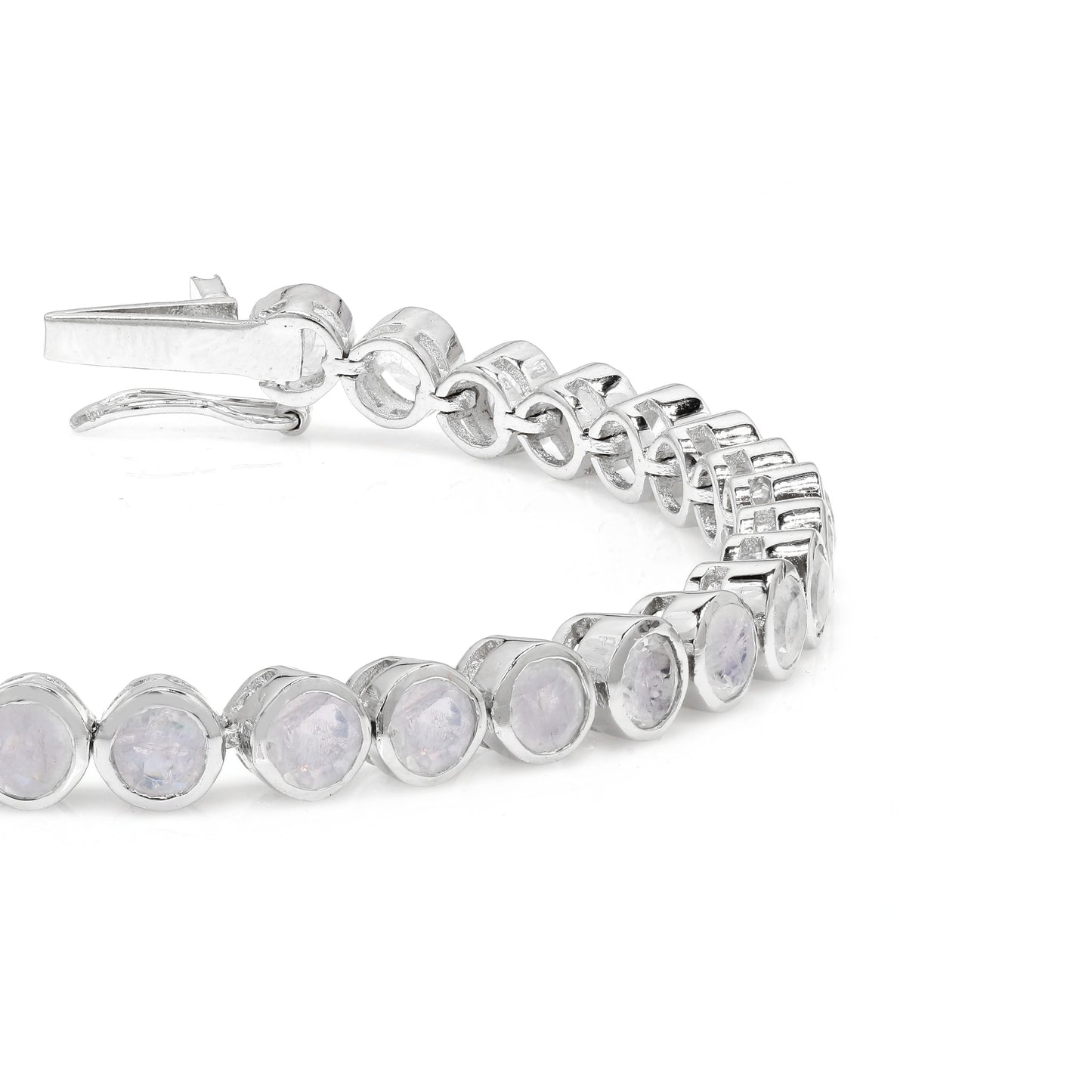Moon Stone Bezel Set Tennis Bracelet