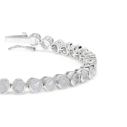 Moon Stone Bezel Set Tennis Bracelet
