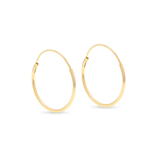 Classic Medium Hoops Gold Vermeil