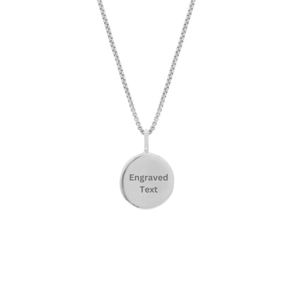 Engravable Circle Necklace Gold