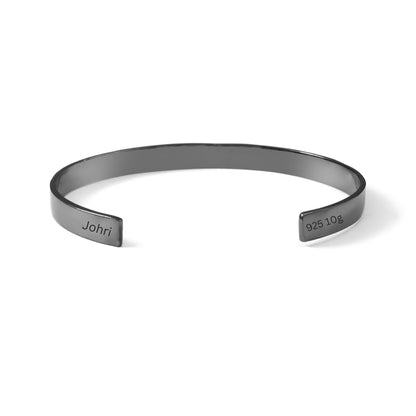 6mm Cuff Bracelet Black