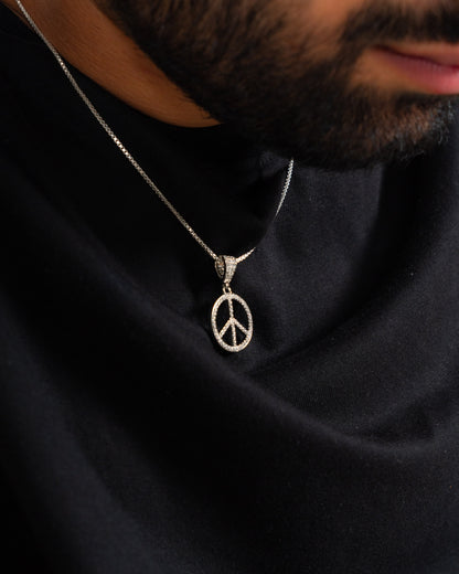 Iced out Peace Pendant