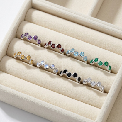 4mm Bezel Set Zig Zag RIng