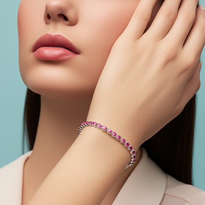 Ponk Topaz Bezel Set Tennis Bracelet