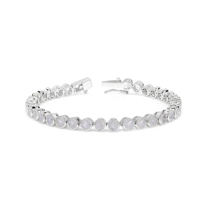 Moon Stone Bezel Set Tennis Bracelet