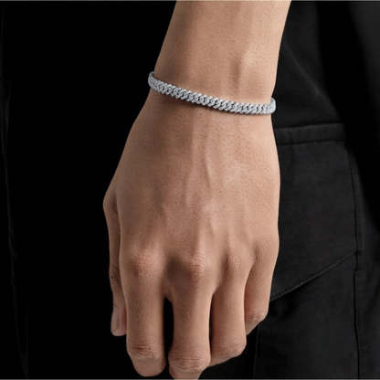 Raised Iced Out Cuban Bracelet 6mm