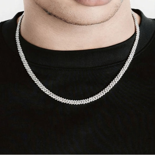 Raised Iced Out Cuban Chain 6mm