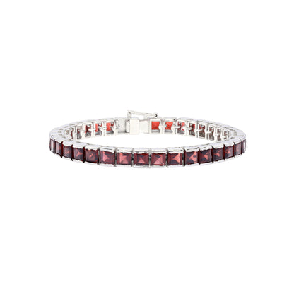 Garnet Princess Tennis Bracelet