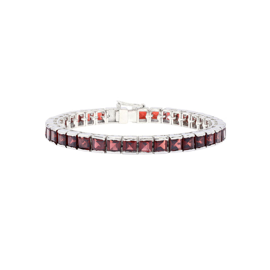 Garnet Princess Tennis Bracelet