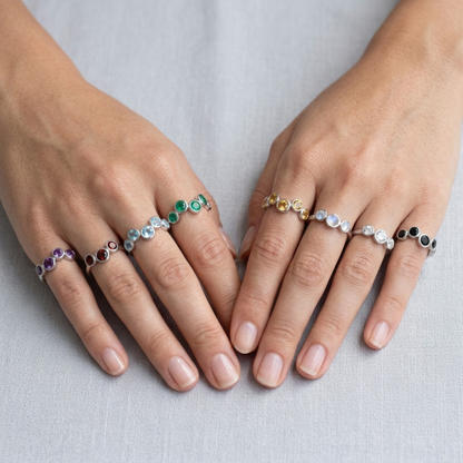 4mm Bezel Set Zig Zag RIng