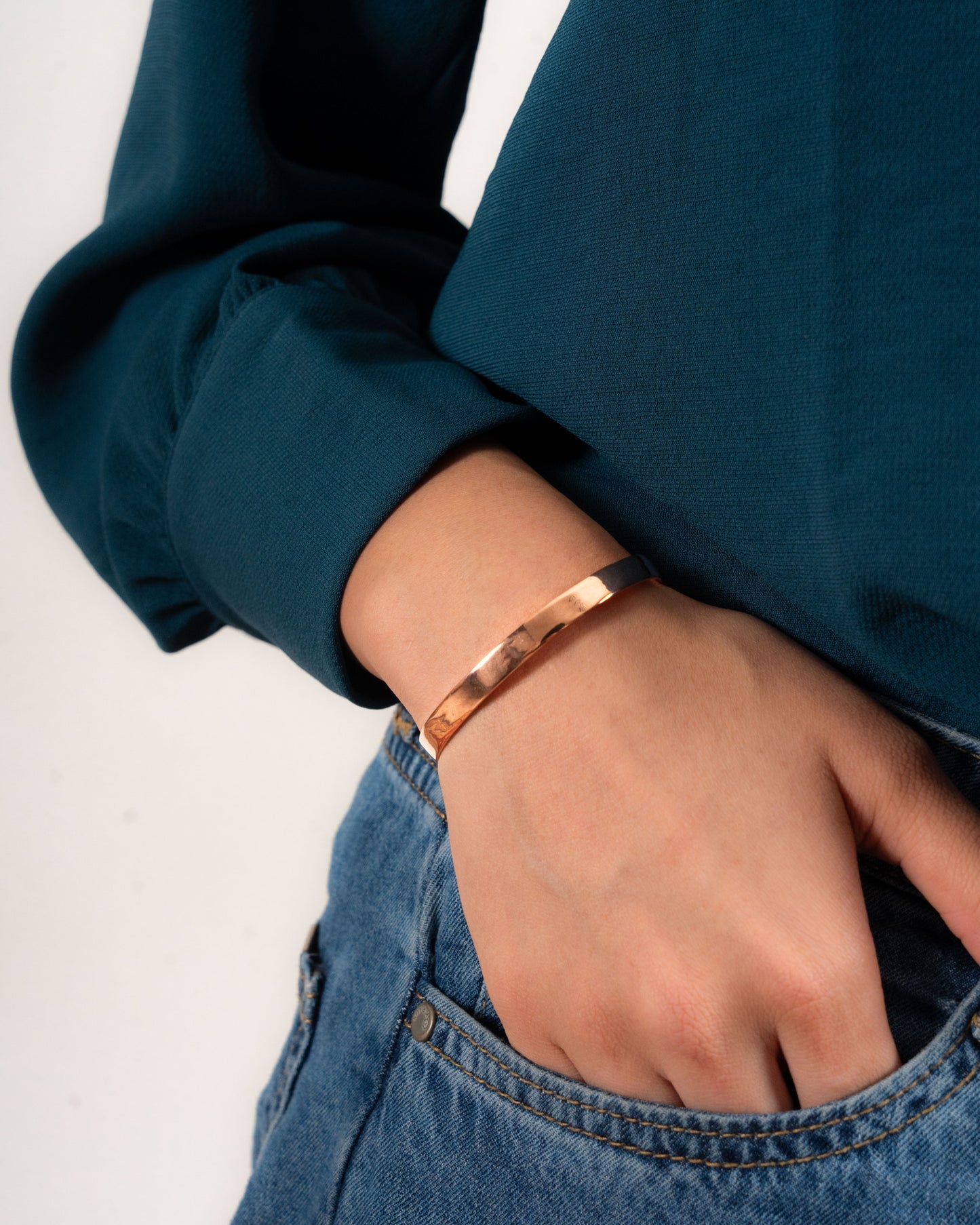 6mm Cuff Bracelet Rose Gold