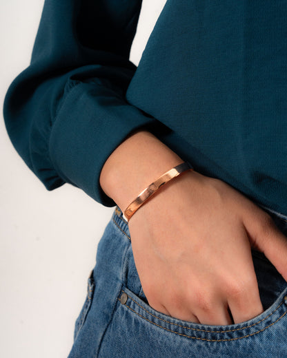 6mm Cuff Bracelet Rose Gold