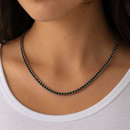 Black CZ 5mm Tennis Chain