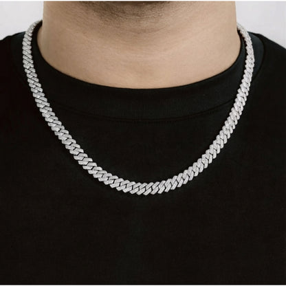 Raised Iced Out Cuban Chain 8mm