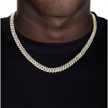 Raised Iced Out Cuban Chain 8mm