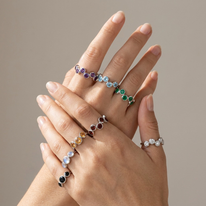 4mm Bezel Set Zig Zag RIng