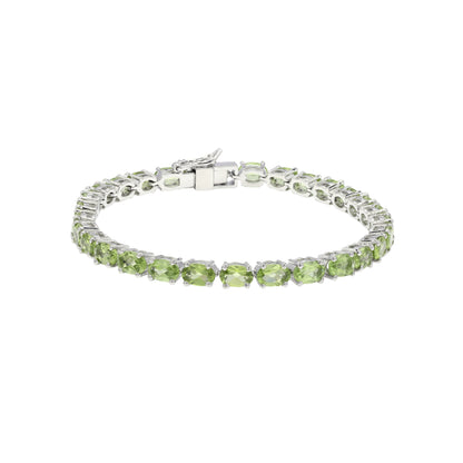 Oval Peridot Tennis Bracelet