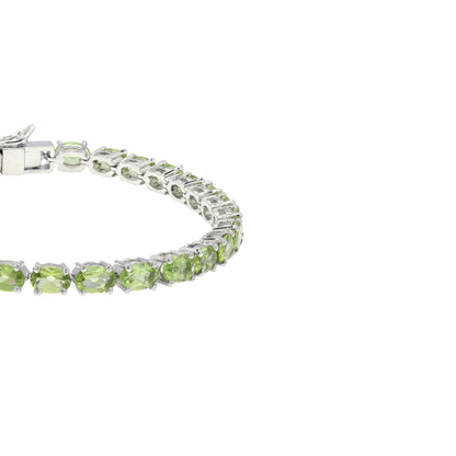 Oval Peridot Tennis Bracelet
