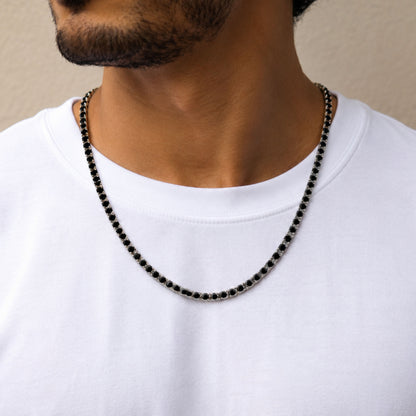 Black CZ 5mm Tennis Chain