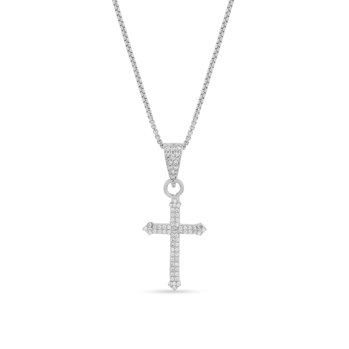 Angular Cross Pendant Black