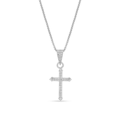 Angular Cross Pendant Black