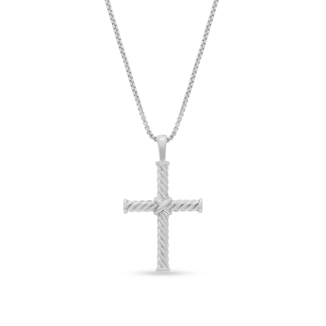 Classic Cross Pendant Two Tone