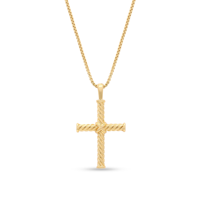 Classic Cross Pendant Two Tone