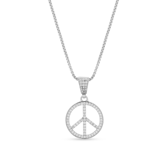 Iced out Peace Pendant