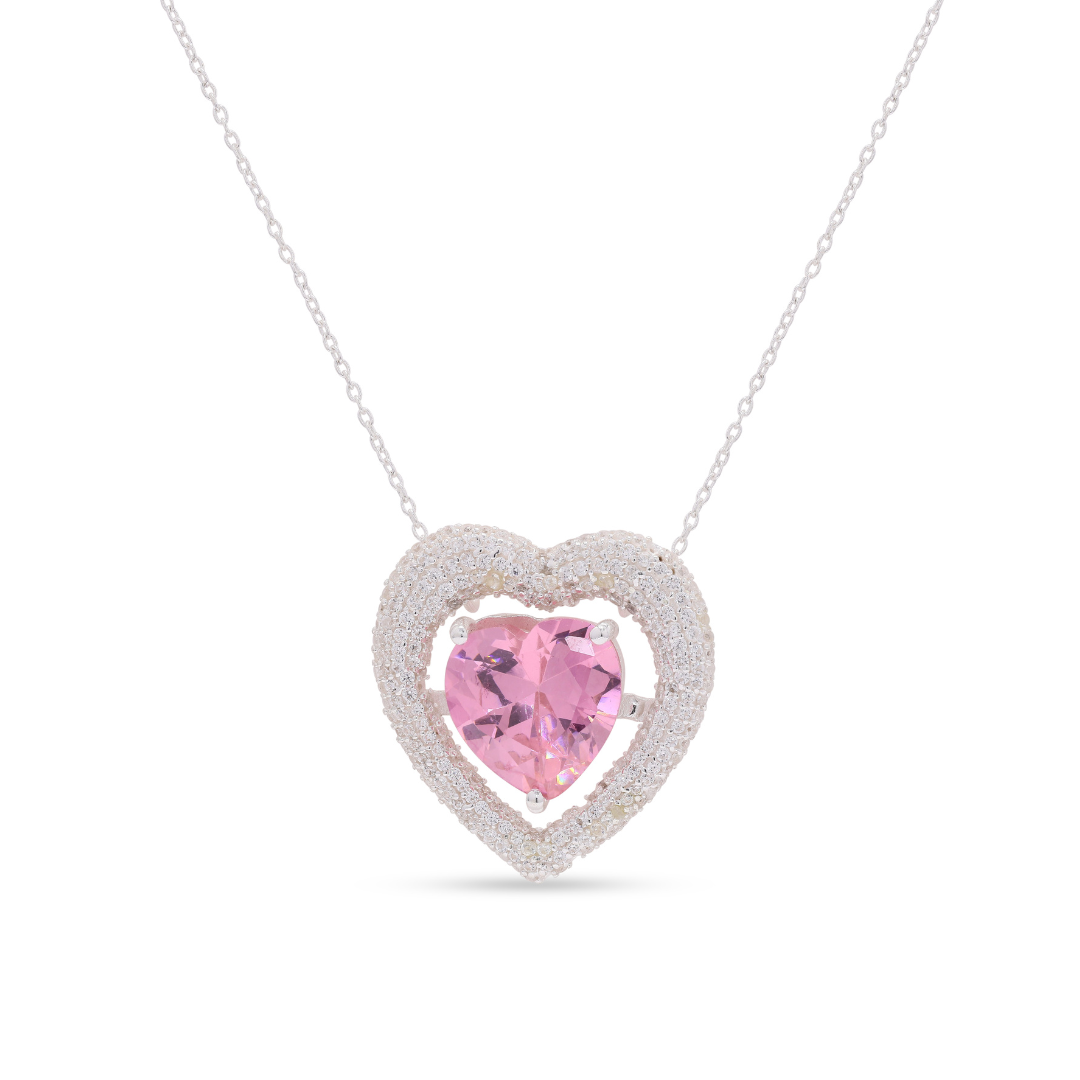 Iced Out Heart Pendant
