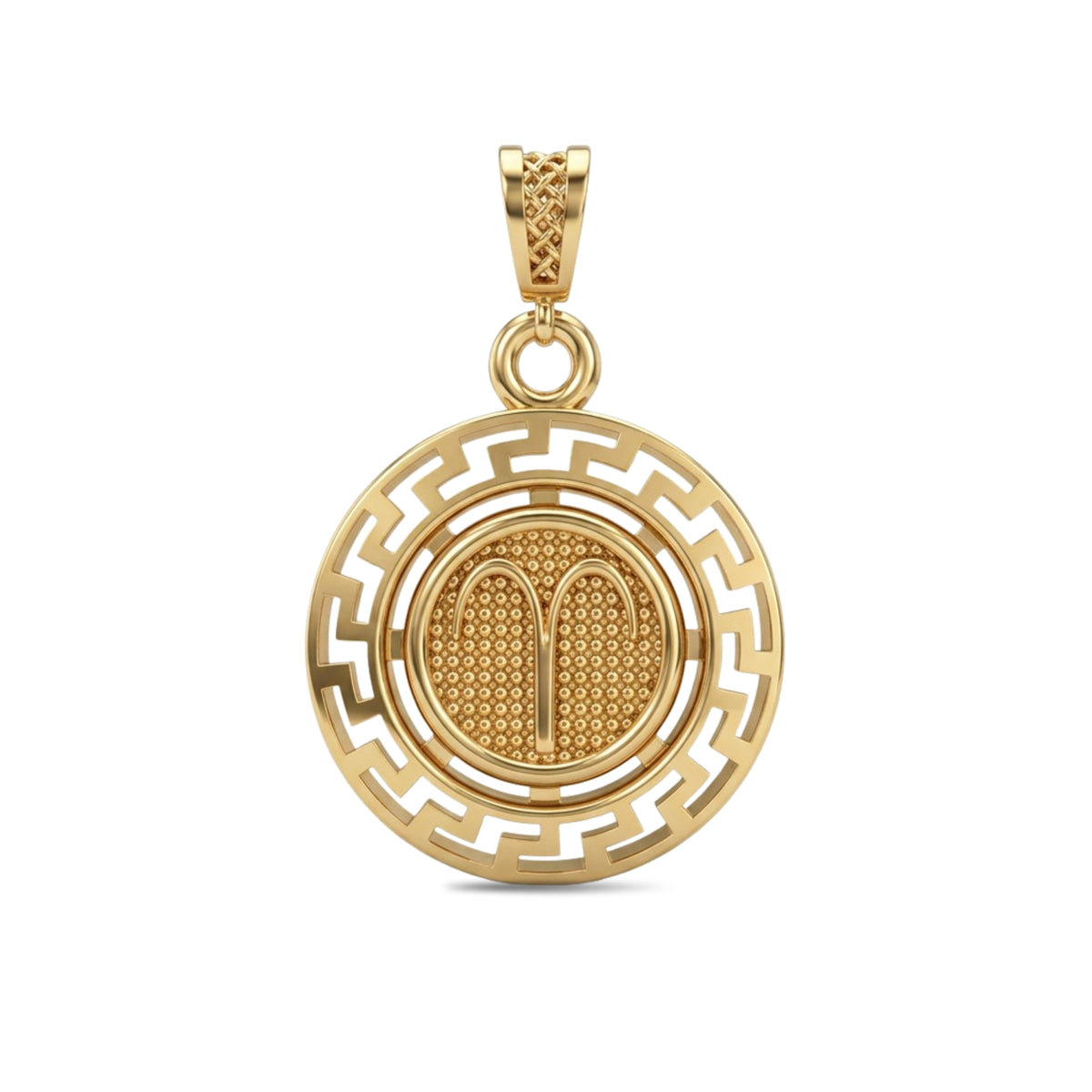 Aries Zodiac Medallion Pendant