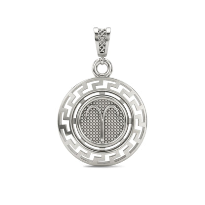 Aries Zodiac Medallion Pendant