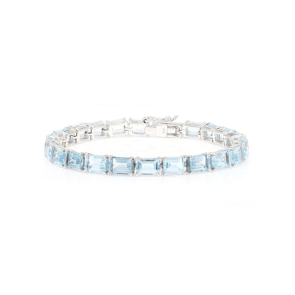 Octo Blue Topaz Tennis Bracelet