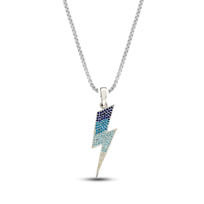 Sapphire Thunderbolt Pendant