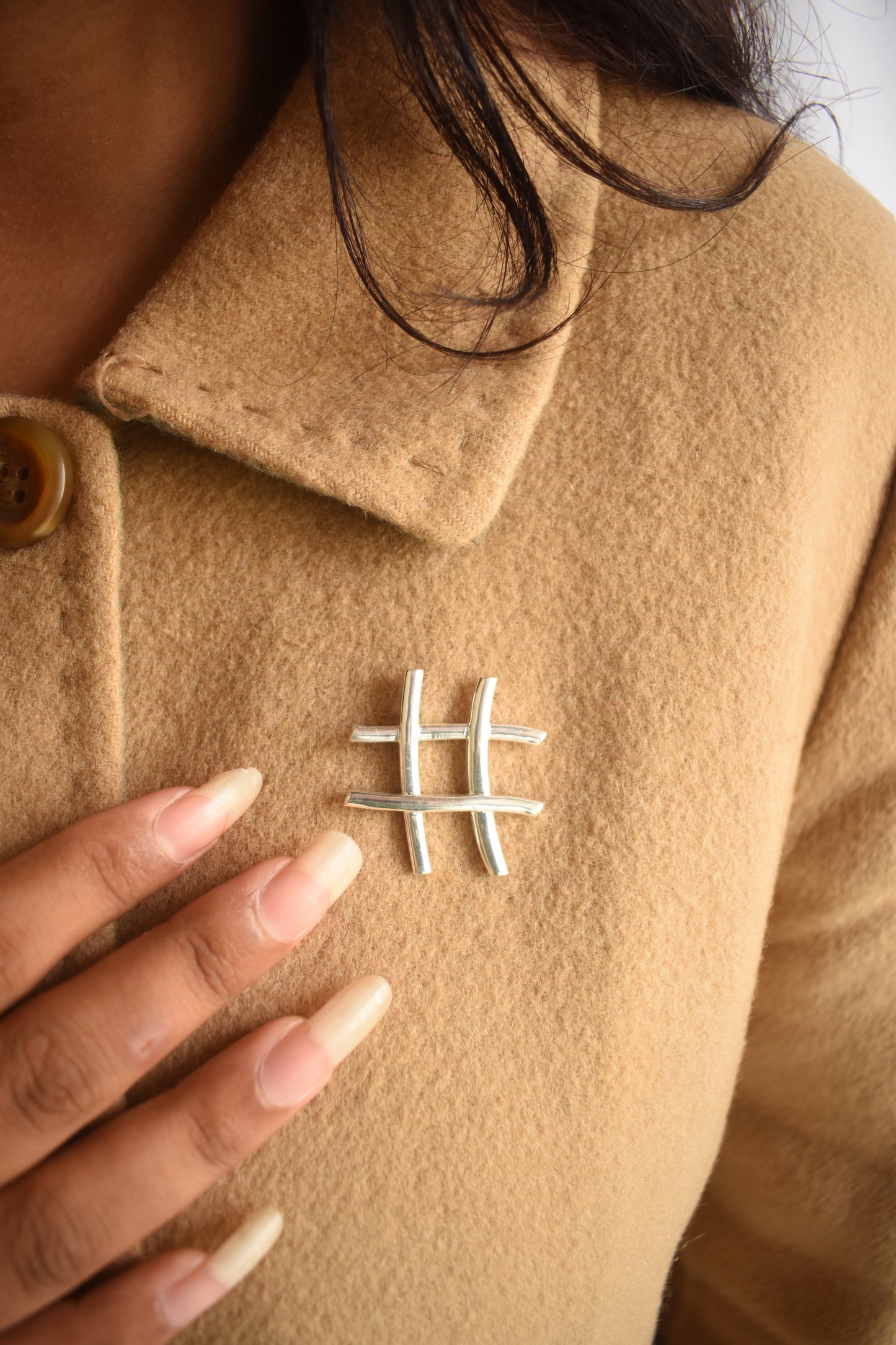 Hashtag Brooch