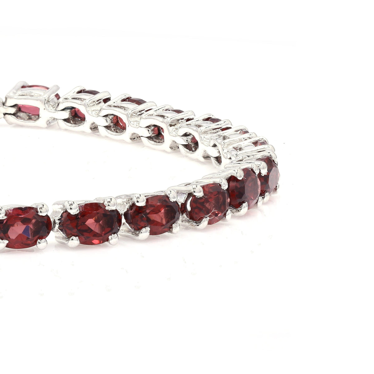 Oval Garnet Tennis Bracelet