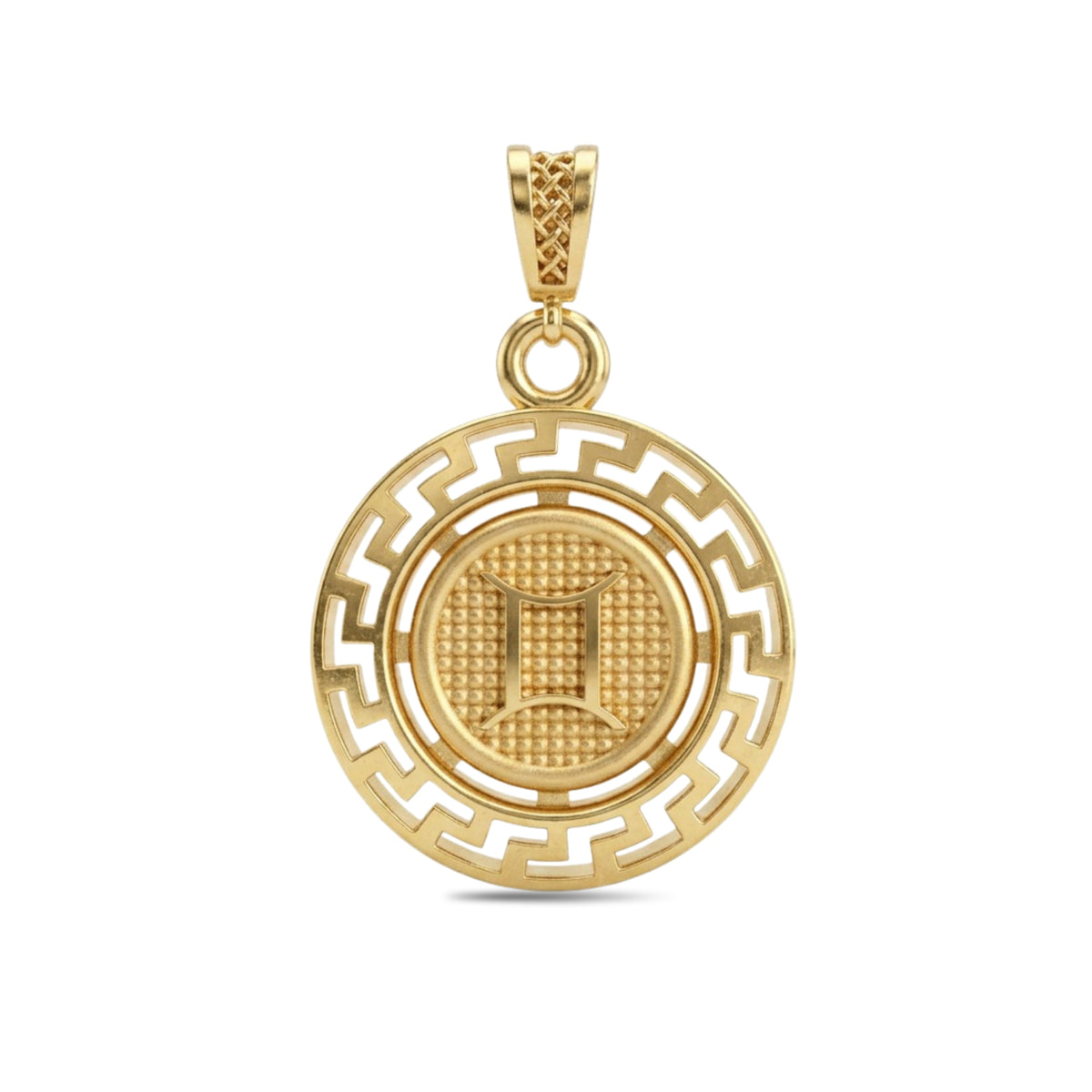 Gemini Zodiac Medallion Pendant
