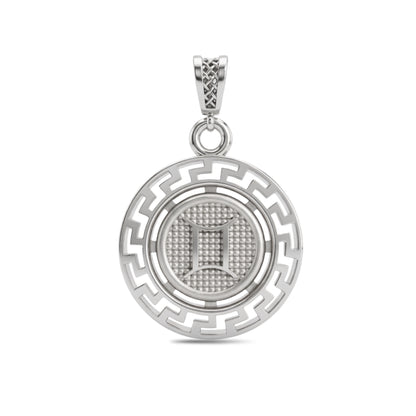 Gemini Zodiac Medallion Pendant