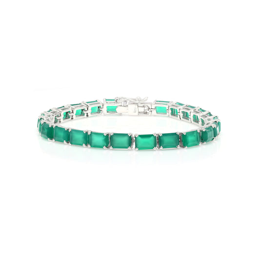 Octo Green Onyx Tennis Bracelet