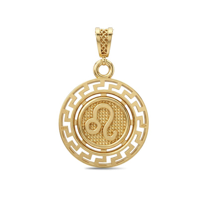Leo Zodiac Medallion Pendant
