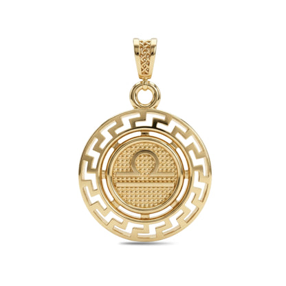 Libra Zodiac Medallion Pendant