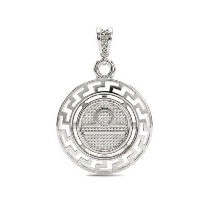 Libra Zodiac Medallion Pendant