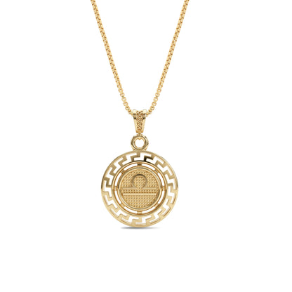 Libra Zodiac Medallion Pendant