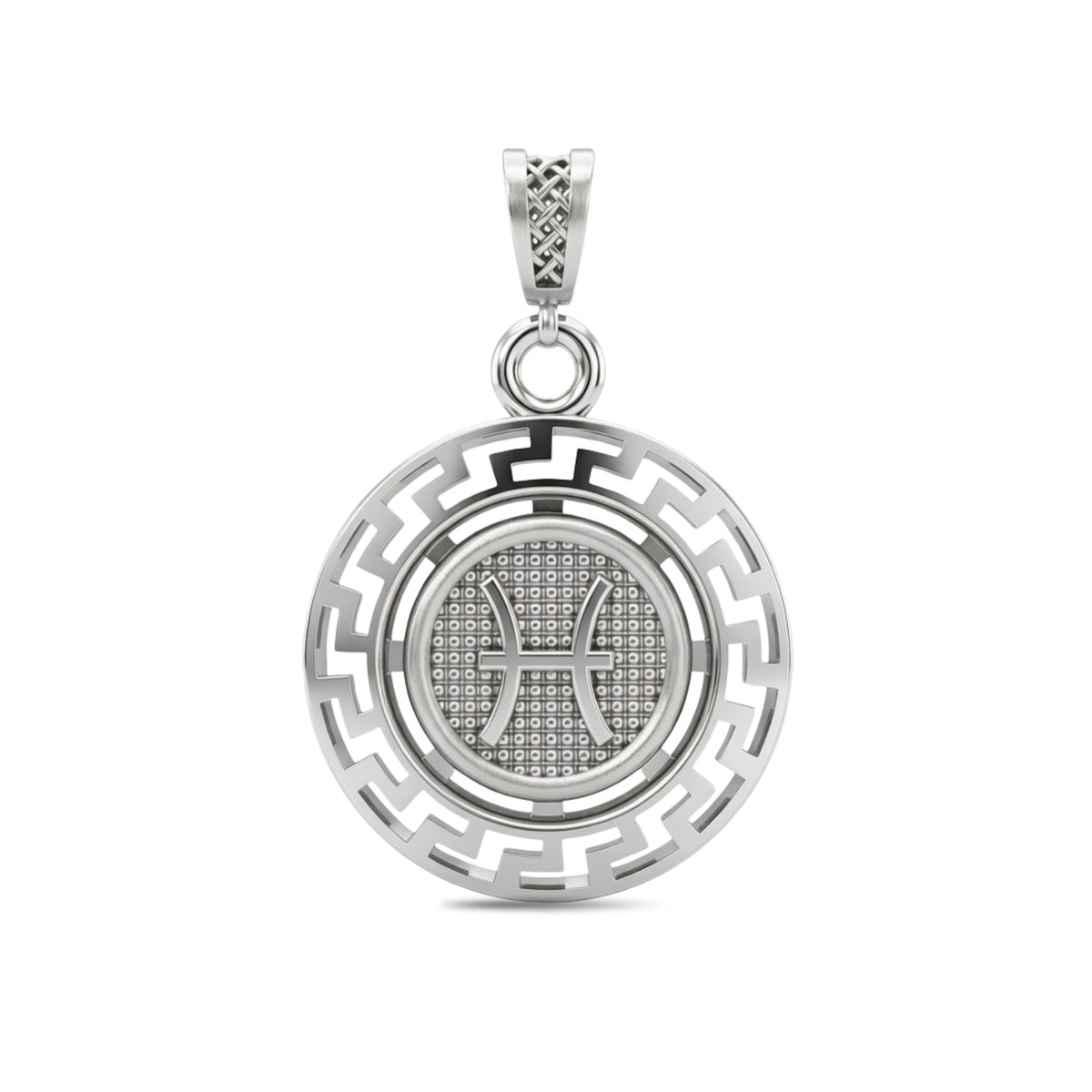 Pisces Zodiac Medallion Pendant