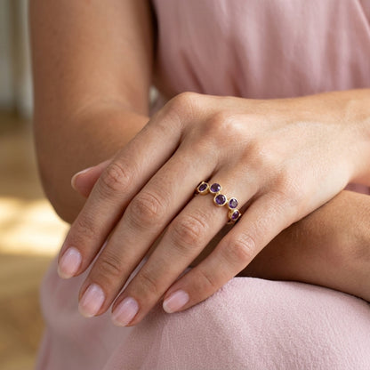 Amethyst Bubble Ring