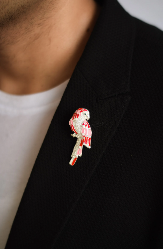 Macaw Brooch