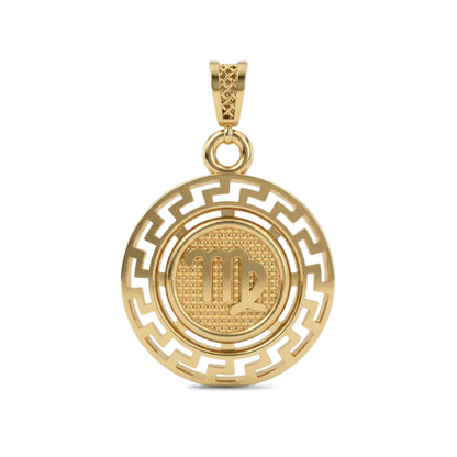 Virgo Zodiac Medallion Pendant